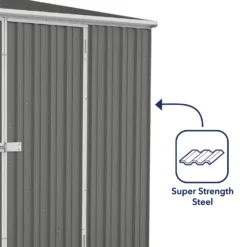 Absco 10 X 5ft Space Saver Metal Pent Shed - Grey -Best Home Furnishing Store 13440846 1414929186164976