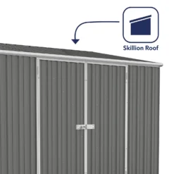 Absco 10 X 5ft Space Saver Metal Pent Shed - Grey -Best Home Furnishing Store 13440846 1754929186007695