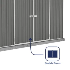 Absco 10 X 5ft Space Saver Metal Pent Shed - Grey -Best Home Furnishing Store 13440846 5694929186068241