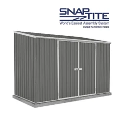 Absco 10 X 5ft Space Saver Metal Pent Shed - Grey -Best Home Furnishing Store 13440846 6954929186289005