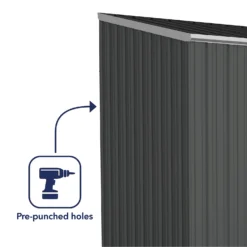 Absco 10 X 5ft Space Saver Metal Pent Shed - Dark Grey -Best Home Furnishing Store 13440849 1434929186189558