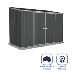 Absco 10 X 5ft Space Saver Metal Pent Shed - Dark Grey -Best Home Furnishing Store 13440849 1444929186313056