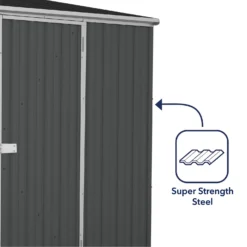 Absco 10 X 5ft Space Saver Metal Pent Shed - Dark Grey -Best Home Furnishing Store 13440849 4364929186251568