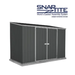 Absco 10 X 5ft Space Saver Metal Pent Shed - Dark Grey -Best Home Furnishing Store 13440849 5244929186368769