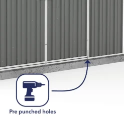 Absco 10 X 5ft Regent Metal Apex Shed - Grey -Best Home Furnishing Store 13440854 6314929164404992