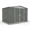 Absco 10 X 7ft Regent Metal Apex Shed - Grey