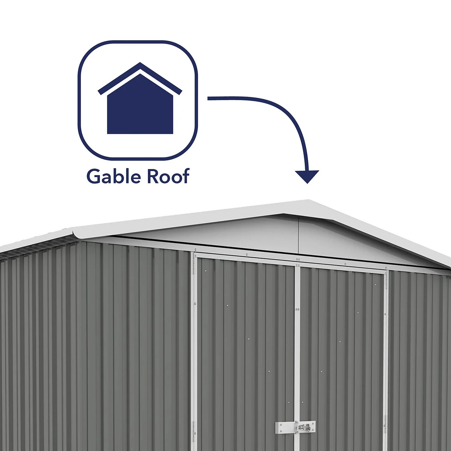 Absco 10 X 7ft Regent Metal Apex Shed - Grey 3 Absco 10 X 7ft Regent Metal Apex Shed - Grey - Image 3