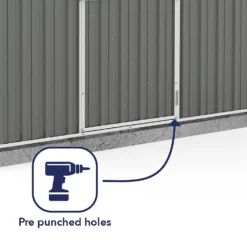 Absco 7.5 X 5ft Regent Metal Apex Shed - Grey -Best Home Furnishing Store 13440860 8274929163798899