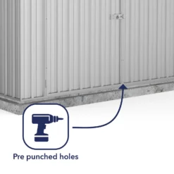 Absco 10 X 20ft Utility Workshop Apex Metal Shed - Zinc -Best Home Furnishing Store 13440861 1074929163823580