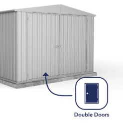 Absco 10 X 20ft Utility Workshop Apex Metal Shed - Zinc -Best Home Furnishing Store 13440861 2134929163766103