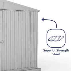 Absco 10 X 20ft Utility Workshop Apex Metal Shed - Zinc -Best Home Furnishing Store 13440861 4764929163896414