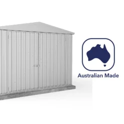 Absco 10 X 15ft Utility Workshop Apex Metal Shed - Zinc -Best Home Furnishing Store 13440863 1814929163975179