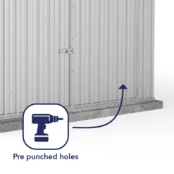 Absco 10 X 15ft Utility Workshop Apex Metal Shed - Zinc -Best Home Furnishing Store 13440863 1844929163815162