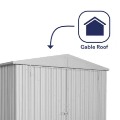 Absco 10 X 15ft Utility Workshop Apex Metal Shed - Zinc -Best Home Furnishing Store 13440863 3264929163666608