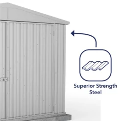 Absco 10 X 15ft Utility Workshop Apex Metal Shed - Zinc -Best Home Furnishing Store 13440863 3424929163892004