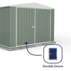 Absco 10x20ft Utility Workshop Apex Metal Shed - Green -Best Home Furnishing Store 13440864 1094929163778928