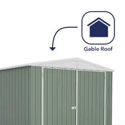 Absco 10x20ft Utility Workshop Apex Metal Shed - Green -Best Home Furnishing Store 13440864 1864929163720239