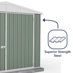 Absco 10 X 15ft Utility Workshop Apex Metal Shed - Green 14 Absco 10 X 15ft Utility Workshop Apex Metal Shed - Green -Best Home Furnishing Store 13440865 1364929164491347