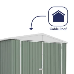 Absco 10 X 15ft Utility Workshop Apex Metal Shed - Green 11 Absco 10 X 15ft Utility Workshop Apex Metal Shed - Green -Best Home Furnishing Store 13440865 1874929164280204