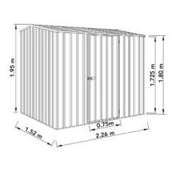 Absco 7.5 X 5ft Premier Reverse Apex - Dark Grey -Best Home Furnishing Store 13440866 2064929164637474