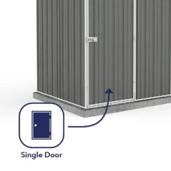 Absco 5 X 5ft Regent Metal Apex Shed - Grey -Best Home Furnishing Store 13440867 1224929163765914