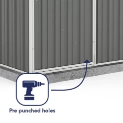 Absco 5 X 5ft Regent Metal Apex Shed - Grey -Best Home Furnishing Store 13440867 1324929163852668