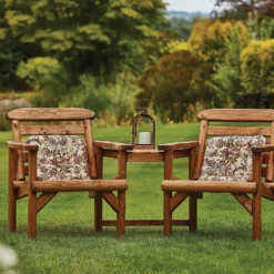 Anchor Fast FSC Weydale Rustic Alcove Garden Seat -Best Home Furnishing Store 13452072 9954929385042617