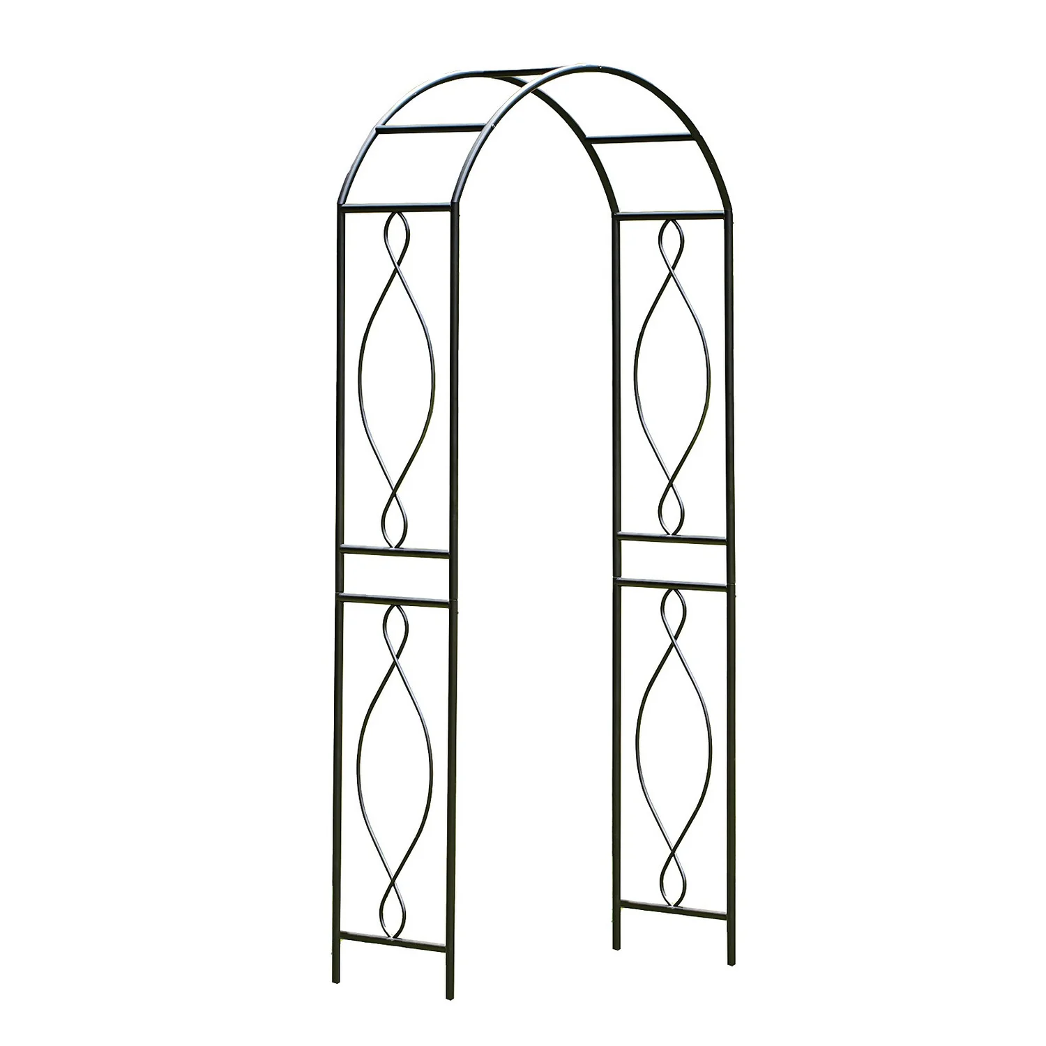Panacea Arched Top Steel Garden Arch - Black 1 Panacea Arched Top Steel Garden Arch - Black