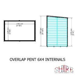 Shire 6x4ft Overlap Pent Garden Shed -Best Home Furnishing Store 13505229 5114926474577446