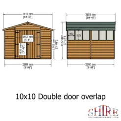 Shire 10 X 10ft Double Door Overlap Garden Shed -Best Home Furnishing Store 13505230 2144926473655921