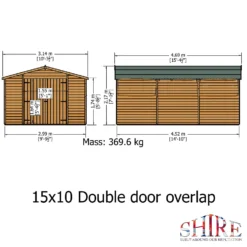 Shire 10 X 15ft Double Door Overlap Garden Shed With No Windows -Best Home Furnishing Store 13505231 2134931200436706