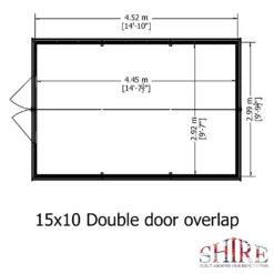Shire 10 X 15ft Double Door Overlap Garden Shed With No Windows -Best Home Furnishing Store 13505231 3844931200472667