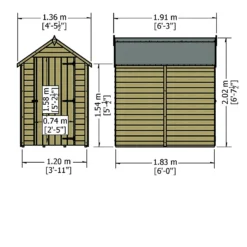 Shire 6 X 4ft Pressure Treated Overlap Garden Shed -Best Home Furnishing Store 13505232 9984933761885342