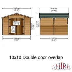 Shire 10 X 10ft Double Door Overlap Garden Shed With No Windows -Best Home Furnishing Store 13505235 3374926485642943