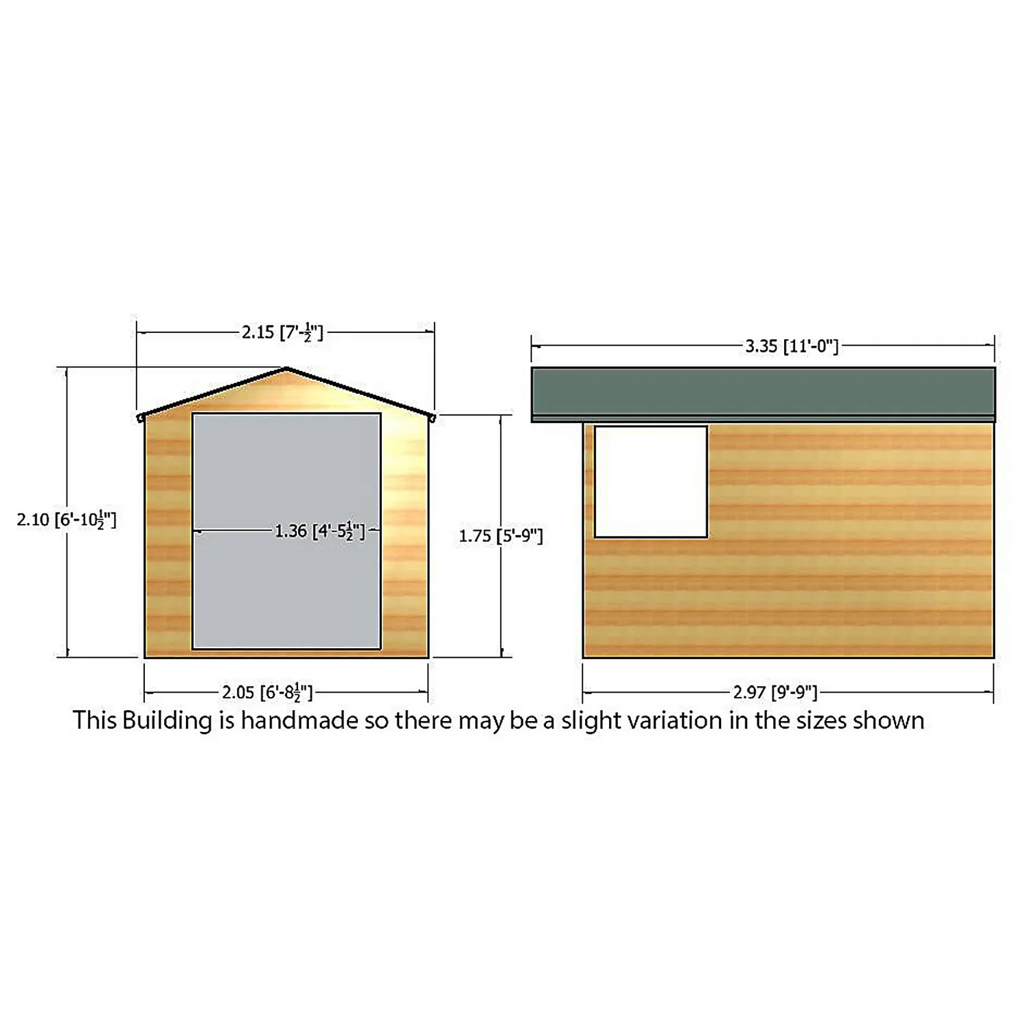 Shire 7 X 10ft Guernsey Double Door Garden Shed - Including Installation 4 Shire 7 X 10ft Guernsey Double Door Garden Shed - Including Installation - Image 4