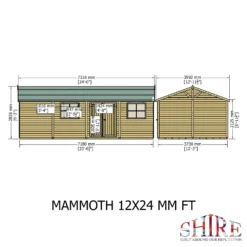 Shire 12 X 24ft Mammoth Double Door Garden Shed - Including Installation -Best Home Furnishing Store 13505271 8424931994049320