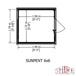 Shire 6 X 6ft Sun Pent Shed -Best Home Furnishing Store 13505277 8774931991917154