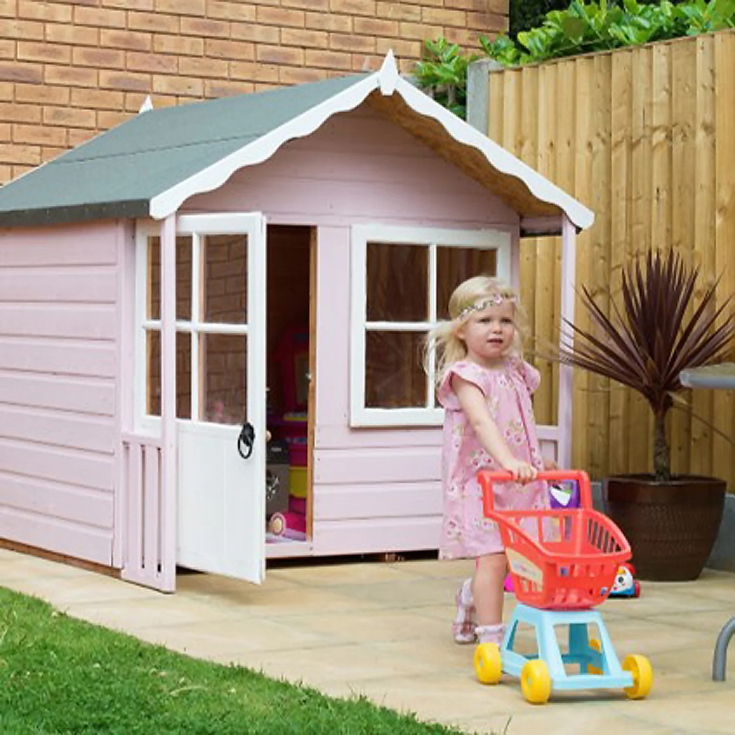 Shire 5 X 4ft Kitty Kids Wooden Playhouse 5 Shire 5 X 4ft Kitty Kids Wooden Playhouse - Image 5