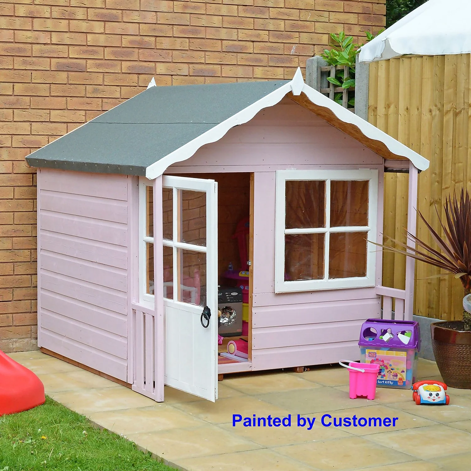 Shire 5 X 4ft Kitty Kids Wooden Playhouse 6 Shire 5 X 4ft Kitty Kids Wooden Playhouse - Image 6