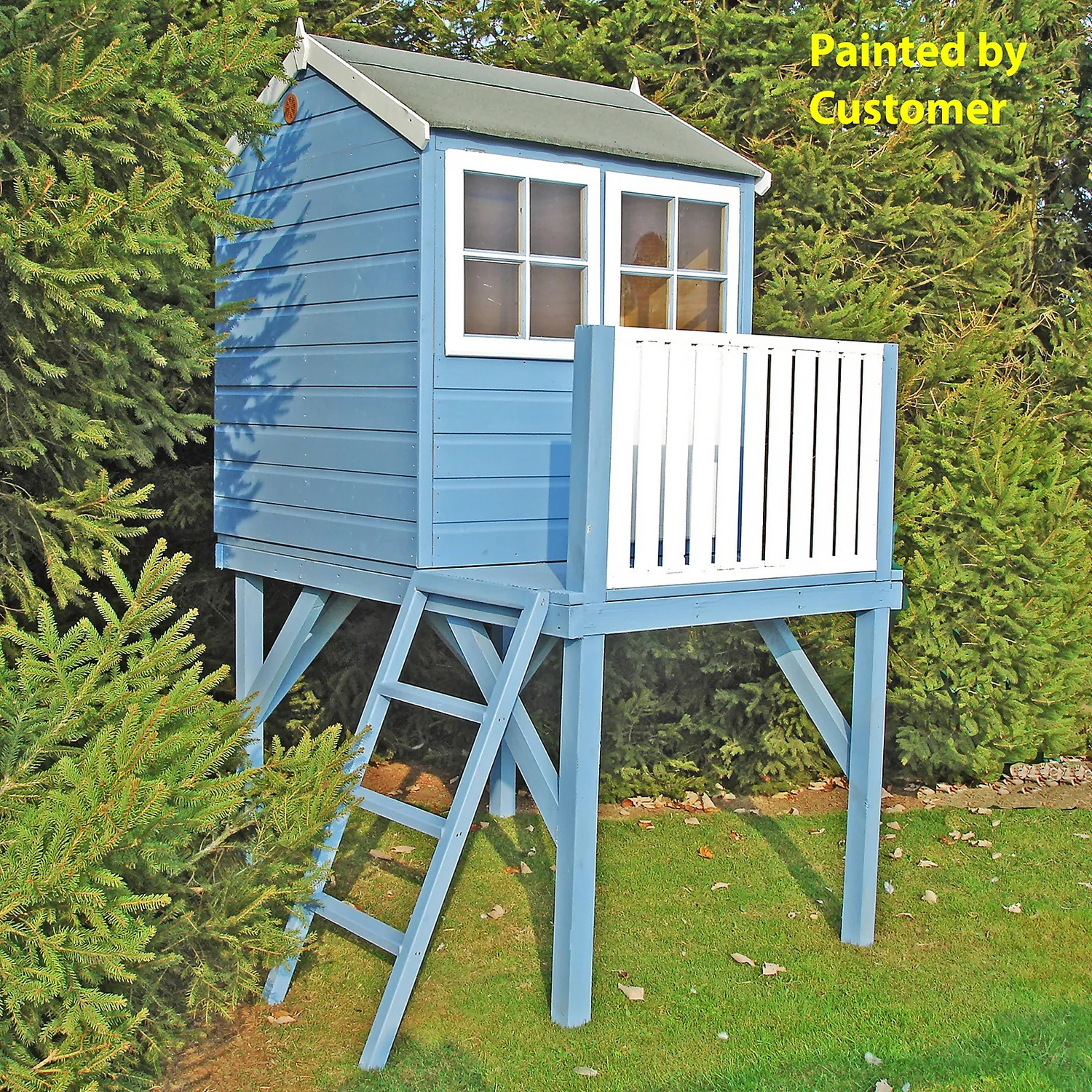 Shire 6 X 4ft Bunny And Platform Kids Wooden Playhouse 2 Shire 6 X 4ft Bunny And Platform Kids Wooden Playhouse - Image 2