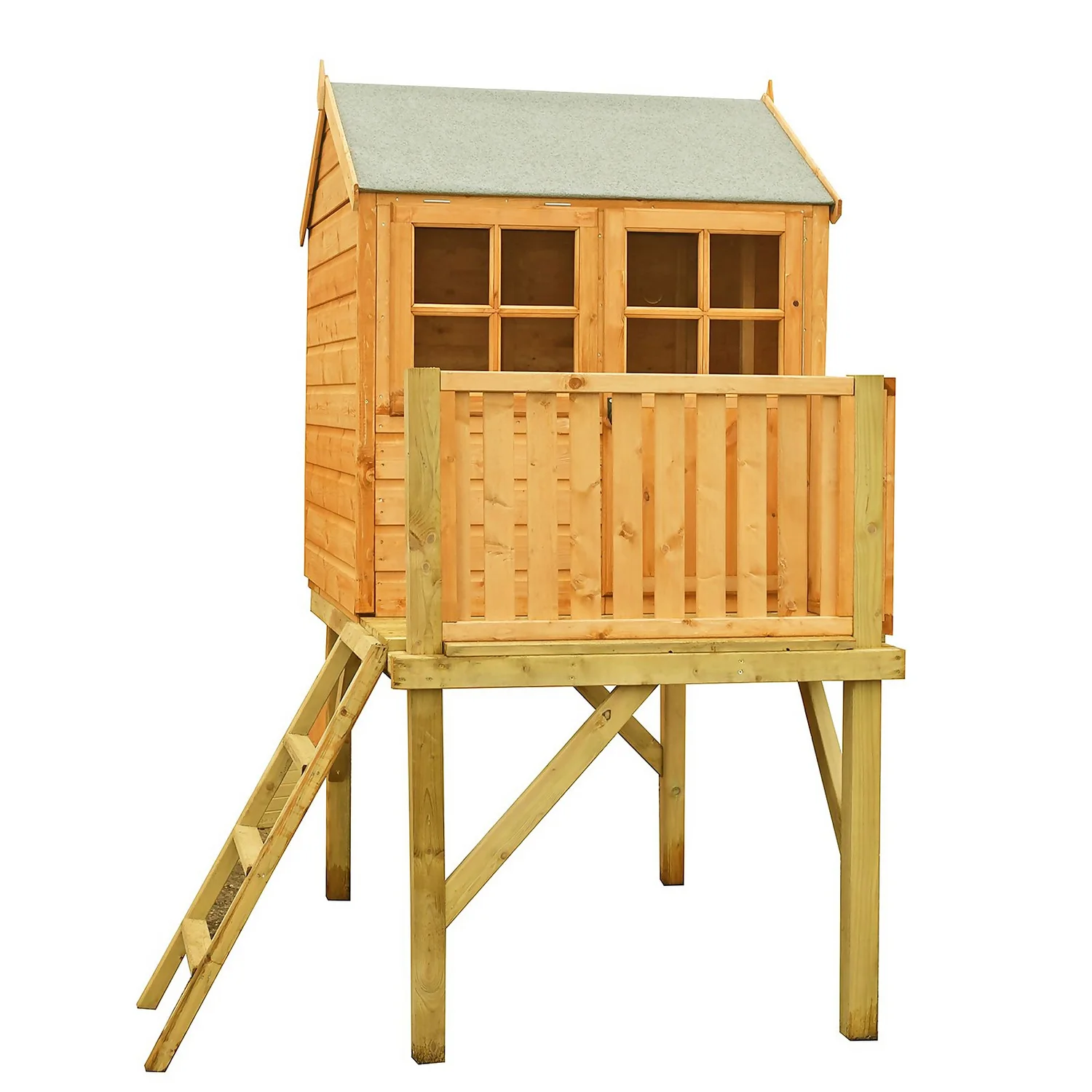 Shire 6 X 4ft Bunny And Platform Kids Wooden Playhouse 5 Shire 6 X 4ft Bunny And Platform Kids Wooden Playhouse - Image 5