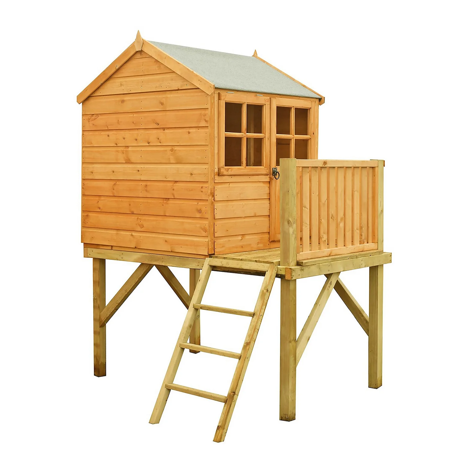 Shire 6 X 4ft Bunny And Platform Kids Wooden Playhouse 1 Shire 6 X 4ft Bunny And Platform Kids Wooden Playhouse