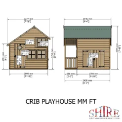 Shire 6 X 8ft Crib Kids Wooden Playhouse - Including Installation 10 Shire 6 X 8ft Crib Kids Wooden Playhouse - Including Installation -Best Home Furnishing Store 13505346 1464931995737165