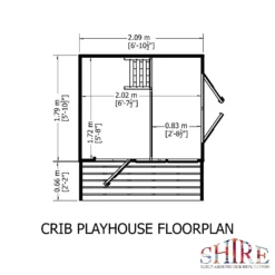 Shire 6 X 8ft Crib Kids Wooden Playhouse - Including Installation 11 Shire 6 X 8ft Crib Kids Wooden Playhouse - Including Installation -Best Home Furnishing Store 13505346 3274931995785216