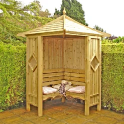 Shire 5x5 Corner Garden Arbour 10 Shire 5x5 Corner Garden Arbour -Best Home Furnishing Store 13508668 1614932698211897