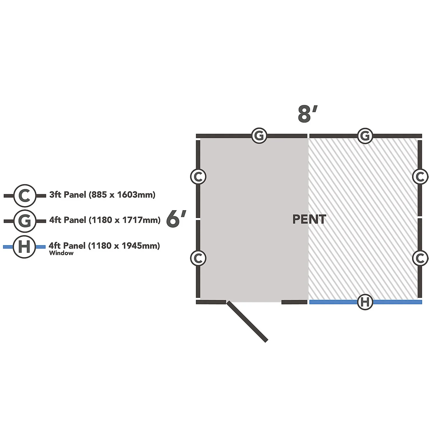 Shiplap Dip Treated 8x6ft Pent Shed 3 Shiplap Dip Treated 8x6ft Pent Shed - Image 3