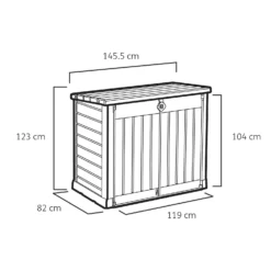 Keter Store It Out Ace Outdoor Garden Storage Shed 1200L - Grey / Graphite -Best Home Furnishing Store 13531577 1964925770704849