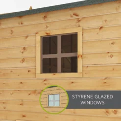 Country Living 8ft X 6ft Premium Colton Double Storey Playhouse With Veranda Painted + Installation - Aurora Green -Best Home Furnishing Store 13554908 1145012834410413