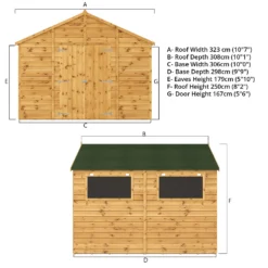 Mercia 10ft X 10ft Premium Shiplap Modular Workshop Shed -Best Home Furnishing Store 13555749 1034937167977546