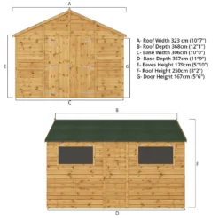 Mercia 12ft X 10ft Premium Shiplap Modular Workshop Shed - Including Installation -Best Home Furnishing Store 13555750 6164949333783820